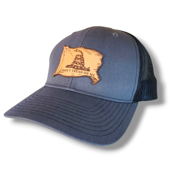 Don't Tread On Me Hat Snake Patch Snapback trucker cap Patriotic Flag - Picture 1 of 10
